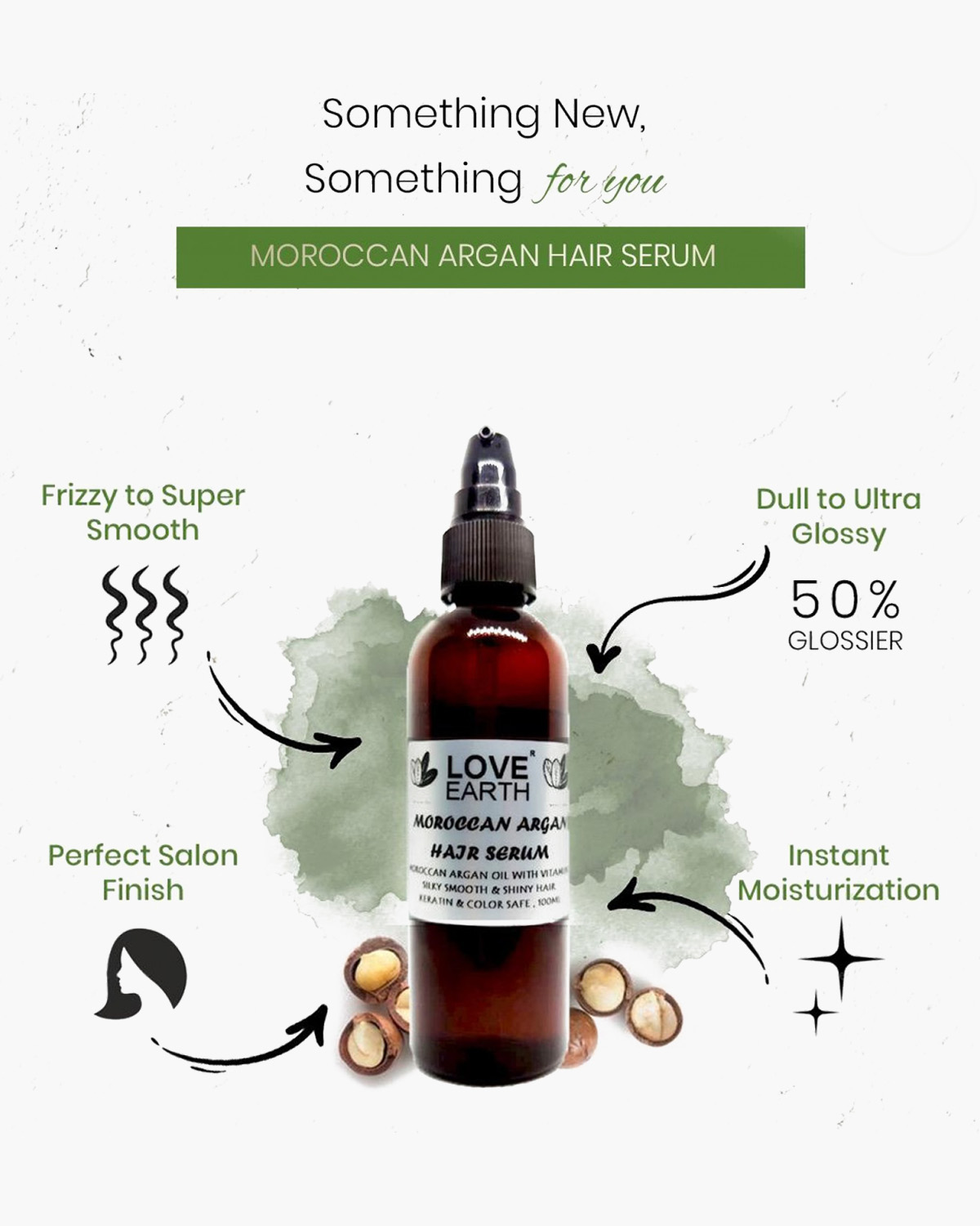 Love Earth MOROCCAN ARGAN HAIR SERUM – POST WASH – 100ML – Mehba Cosmetics