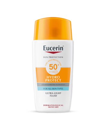 Eucerin Hydro Protect Ultra-Light Sunscreen Fluid SPF50+ With Hyaluronic Acid Has Invisible Finish  -50ml