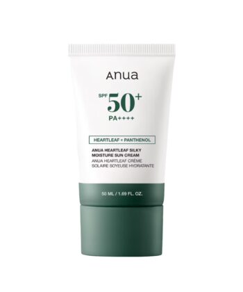 Anua Heartleaf Silky Moisture Sun Cream SPF 50+ PA++++ Hydrating Sunscreen, No White Cast - 50ml