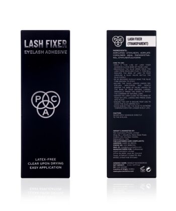 PAC Lash Fixer Eyelash Adhesive Transparent - 24H Hold, Quick Drying, Waterproof, Ultra Thin Brush - 5ml