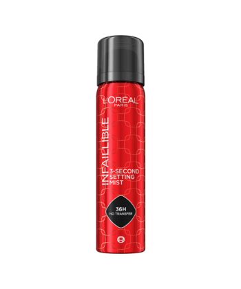 L'Oreal Paris Infallible 3-Second Setting Spray, 36hr Long Lasting Makeup (75ml)