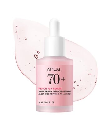 Anua Peach 70 Niacin Serum with 5% Niacinamide for Glass Skin, Brightens Skin & Minimizes Pores (30ml)