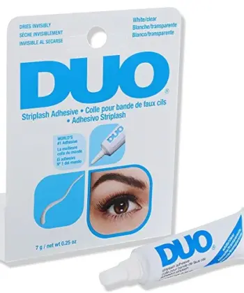 DUO Strip Lash Adhesive White/Clear, for strip false eyelash, 0.25 oz