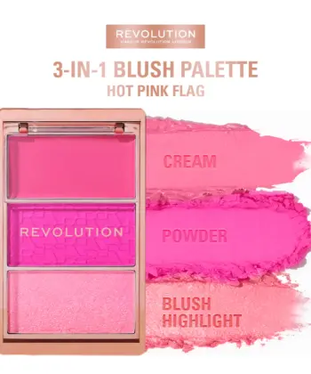 Makeup Revolution Blush Icon Palette - Hot Pink Flag