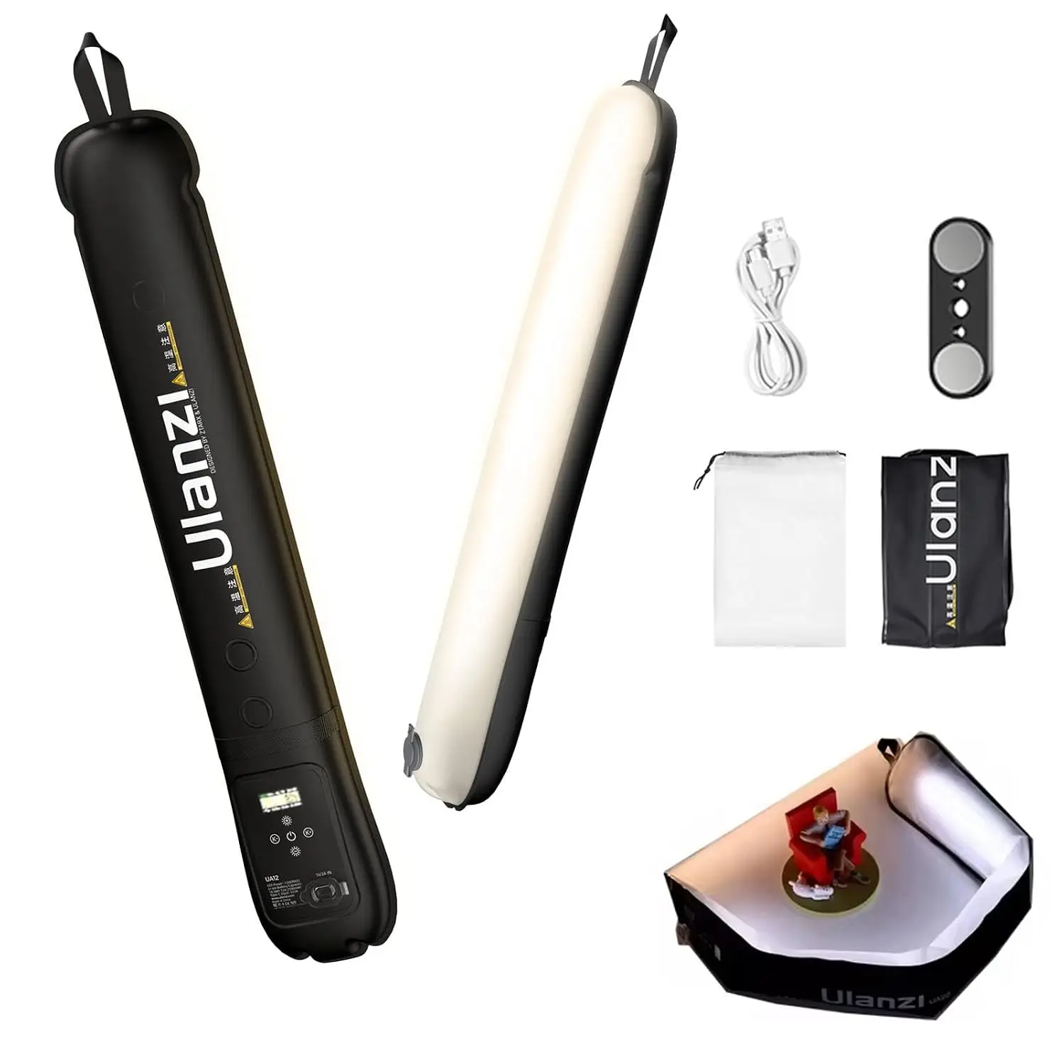 Ulanzi UA12 Bi-Color LED Inflatable Tube Light, 2700K-6500K 12W Foldable - Image 1