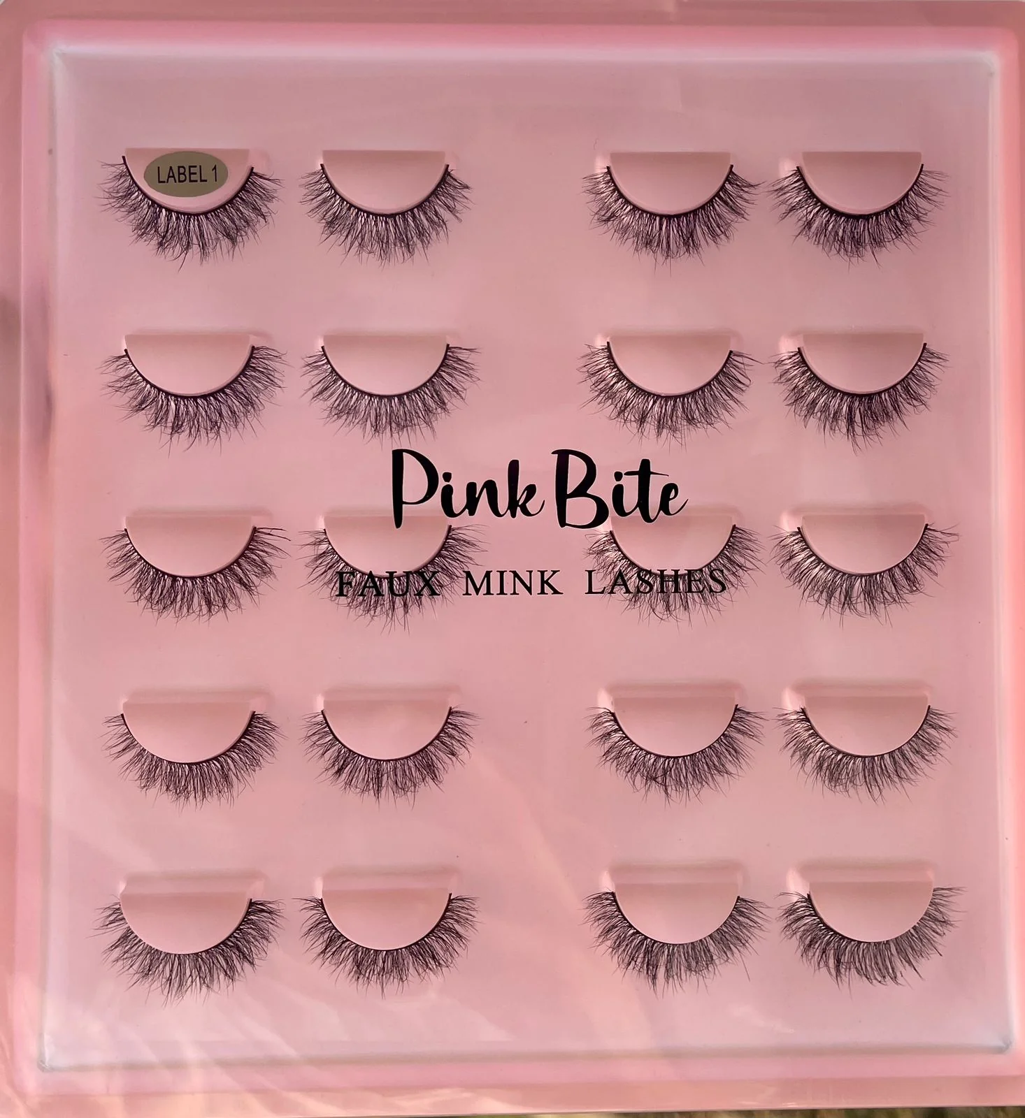 Pink Bite Faux Mink Eyelashes - Image 1