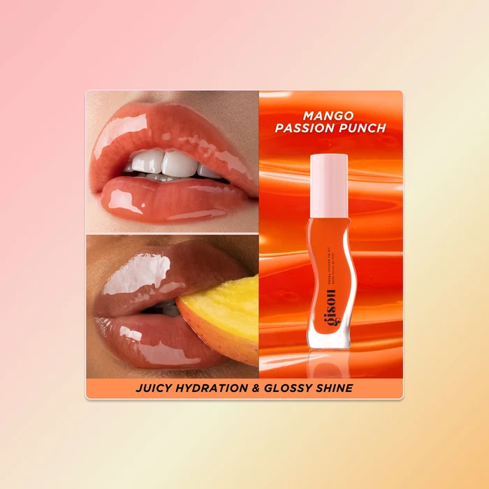 Gisou Honey Infused Lip Oil - Mango Passion Punch - 8ml - Image 2
