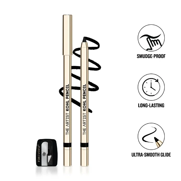 Forever52 - The Artist Kohl Pencil Vitamin E - BLACK - (15g) - Image 1