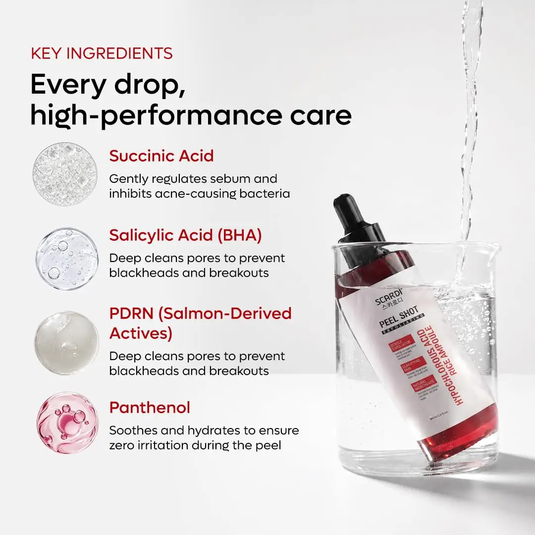 Scardi SCARDI Peel Shot Hypochlorous Acid Rice Ampoule - 80ml - 2