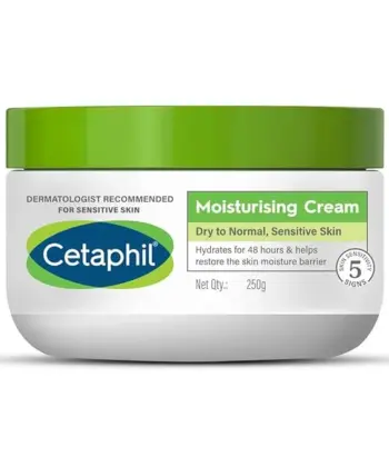 Cetaphil Moisturising Cream for Face & Body,Dry to Normal skin, 250 gm, Paraben & Sulphate free, Niacinamide &Vitamin B5
